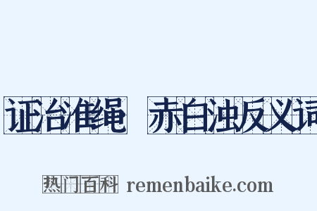 证治准绳·赤白浊反义词是什么意思的图片